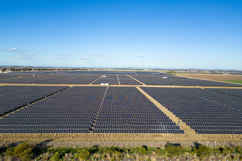 Large scale solar farm in central Queensland
